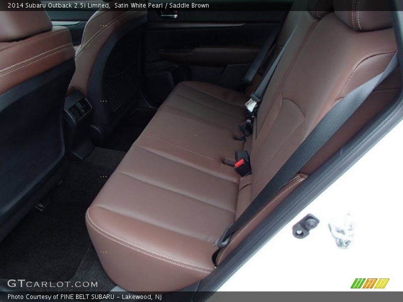 Satin White Pearl / Saddle Brown 2014 Subaru Outback 2.5i Limited