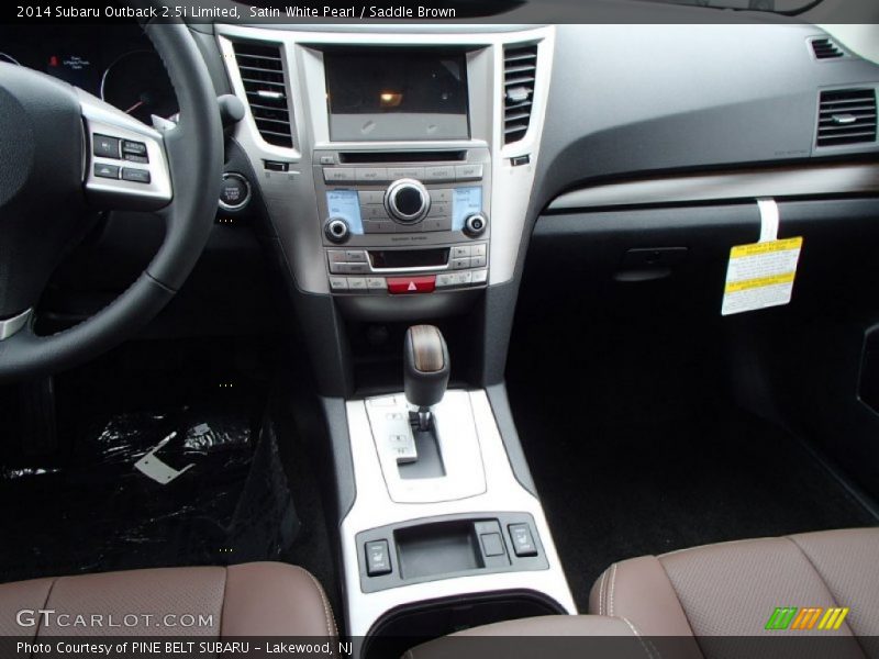 Satin White Pearl / Saddle Brown 2014 Subaru Outback 2.5i Limited