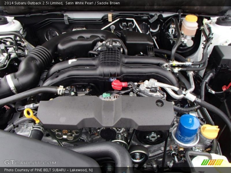 Satin White Pearl / Saddle Brown 2014 Subaru Outback 2.5i Limited