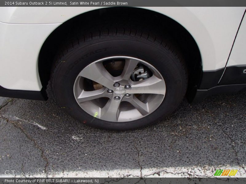 Satin White Pearl / Saddle Brown 2014 Subaru Outback 2.5i Limited