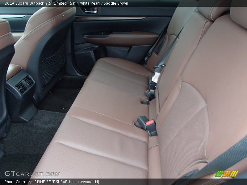 Satin White Pearl / Saddle Brown 2014 Subaru Outback 2.5i Limited
