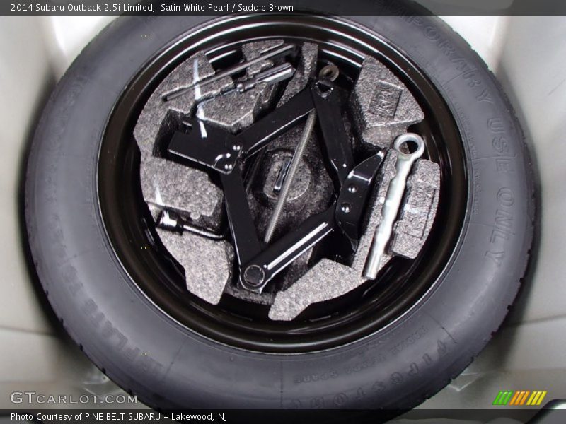 Satin White Pearl / Saddle Brown 2014 Subaru Outback 2.5i Limited