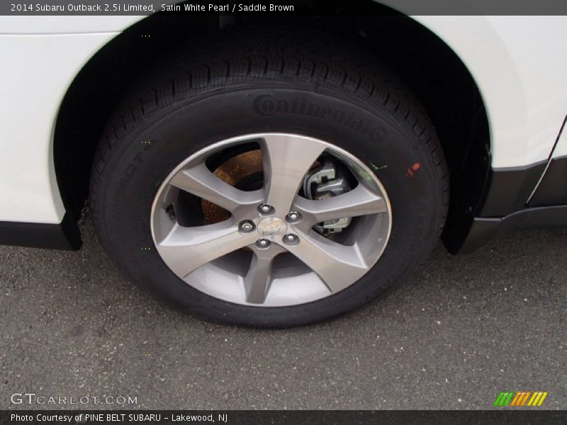 Satin White Pearl / Saddle Brown 2014 Subaru Outback 2.5i Limited