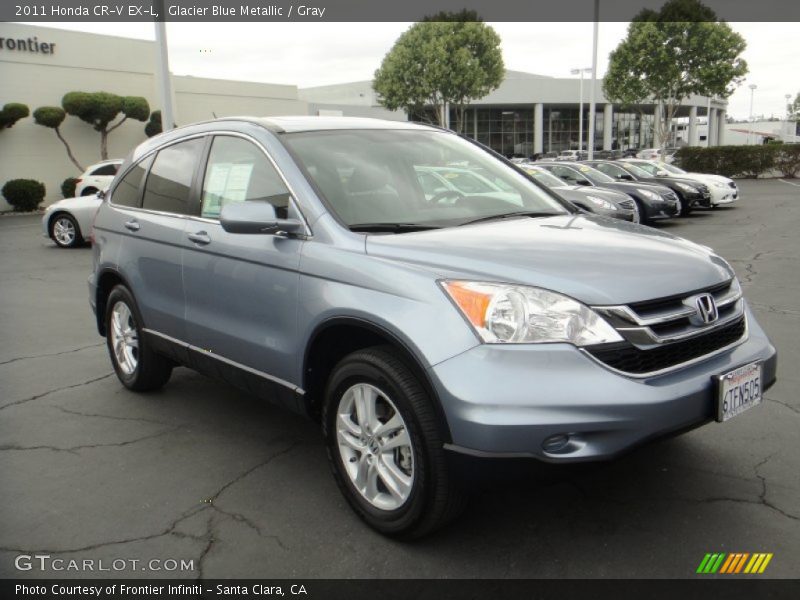 Glacier Blue Metallic / Gray 2011 Honda CR-V EX-L