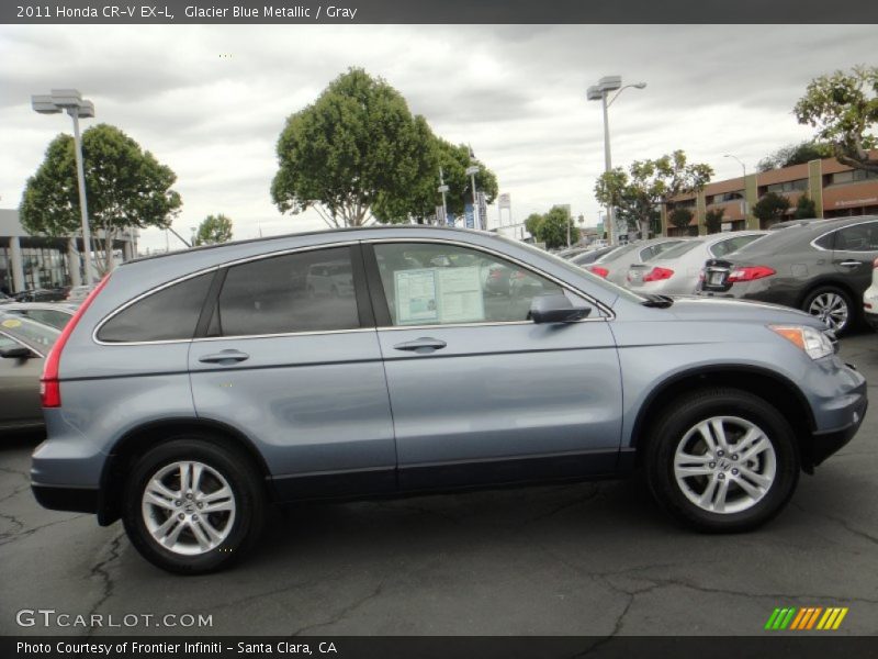 Glacier Blue Metallic / Gray 2011 Honda CR-V EX-L