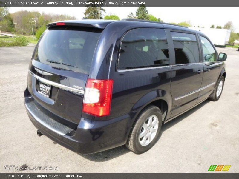 Blackberry Pearl / Black/Light Graystone 2011 Chrysler Town & Country Touring