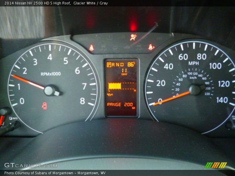  2014 NV 2500 HD S High Roof 2500 HD S High Roof Gauges