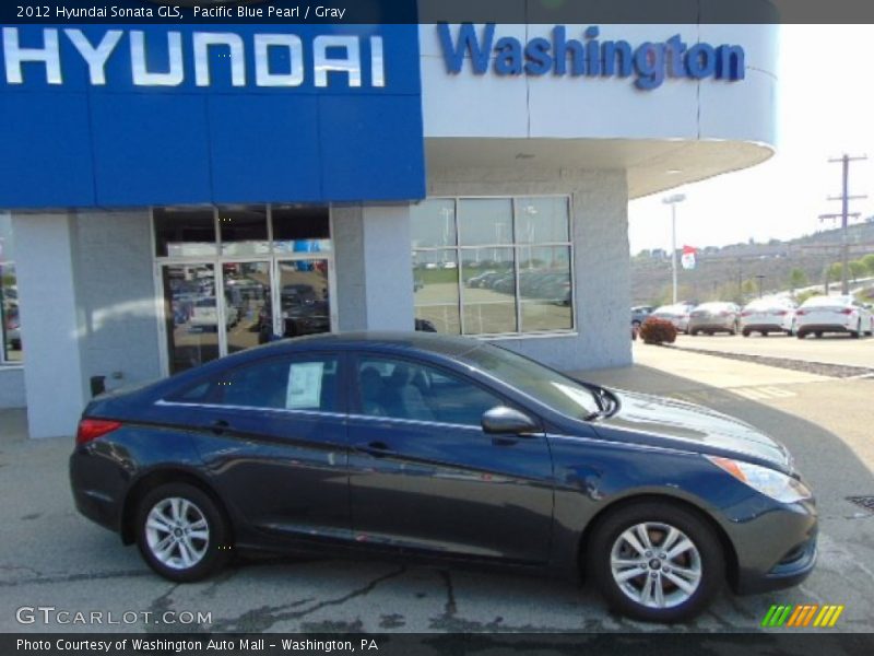 Pacific Blue Pearl / Gray 2012 Hyundai Sonata GLS