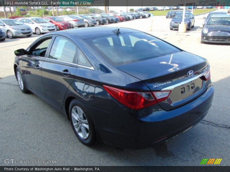 Pacific Blue Pearl / Gray 2012 Hyundai Sonata GLS