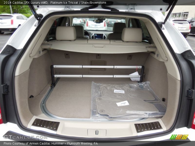 Platinum Ice Tricoat / Shale/Brownstone 2014 Cadillac SRX Luxury AWD