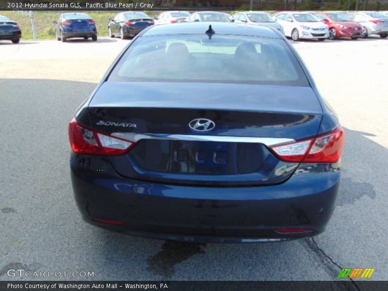 Pacific Blue Pearl / Gray 2012 Hyundai Sonata GLS
