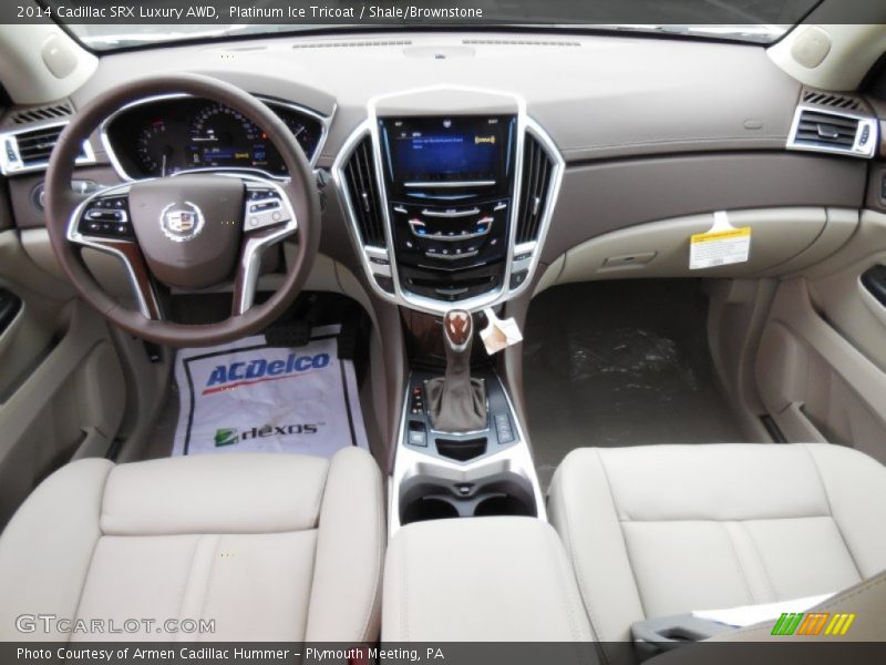 Platinum Ice Tricoat / Shale/Brownstone 2014 Cadillac SRX Luxury AWD