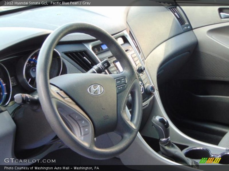 Pacific Blue Pearl / Gray 2012 Hyundai Sonata GLS