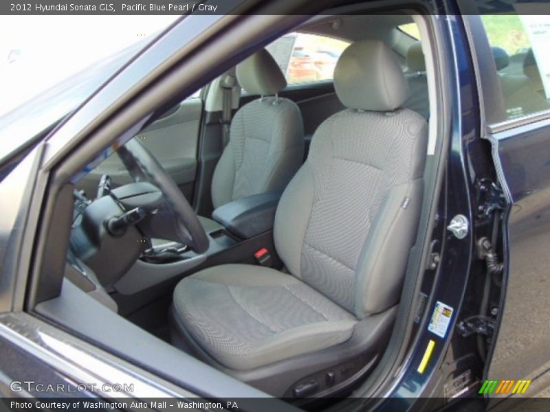 Pacific Blue Pearl / Gray 2012 Hyundai Sonata GLS