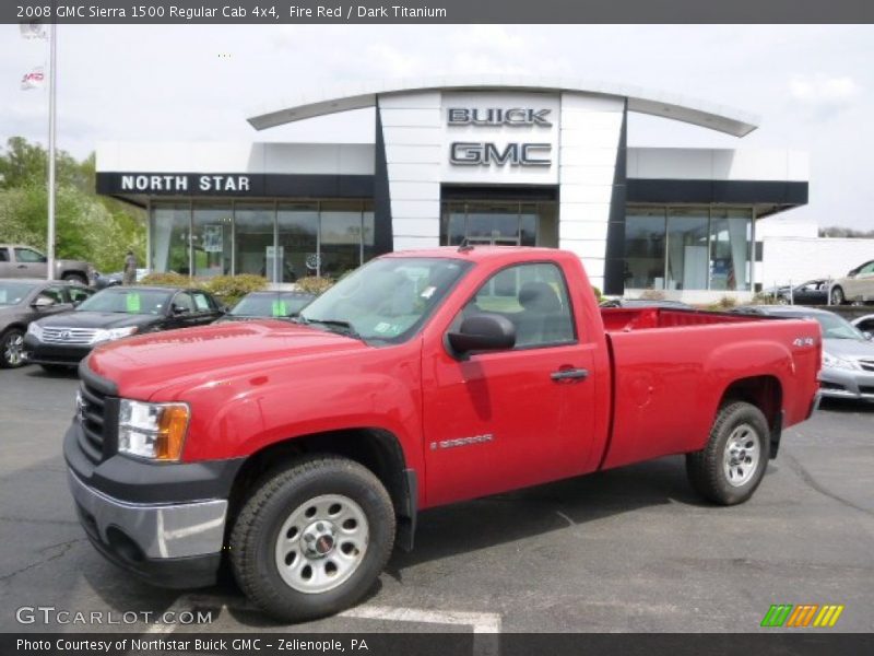 Fire Red / Dark Titanium 2008 GMC Sierra 1500 Regular Cab 4x4