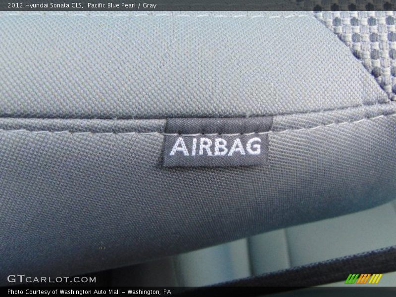 Pacific Blue Pearl / Gray 2012 Hyundai Sonata GLS