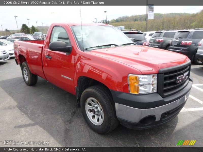 Fire Red / Dark Titanium 2008 GMC Sierra 1500 Regular Cab 4x4