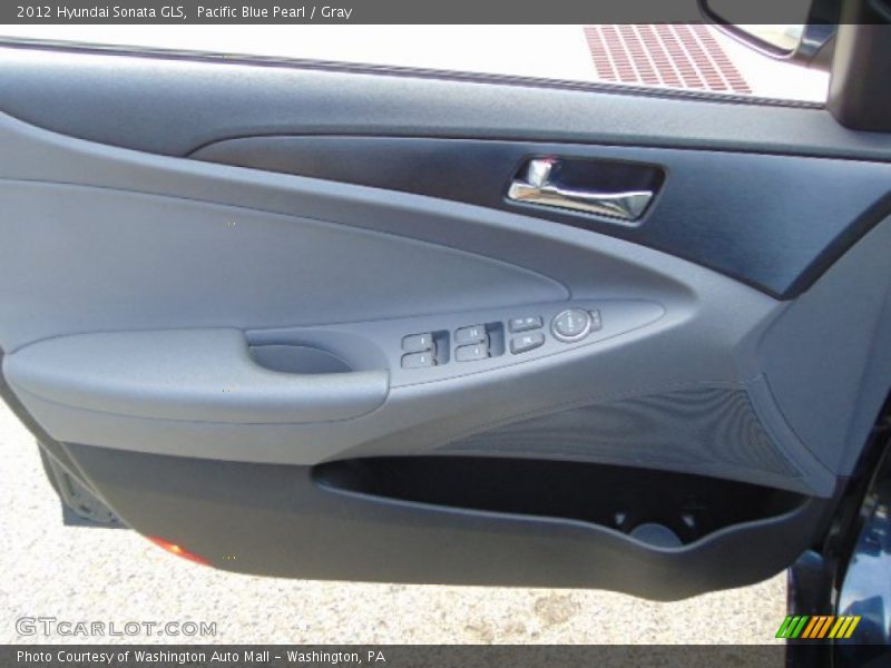 Pacific Blue Pearl / Gray 2012 Hyundai Sonata GLS
