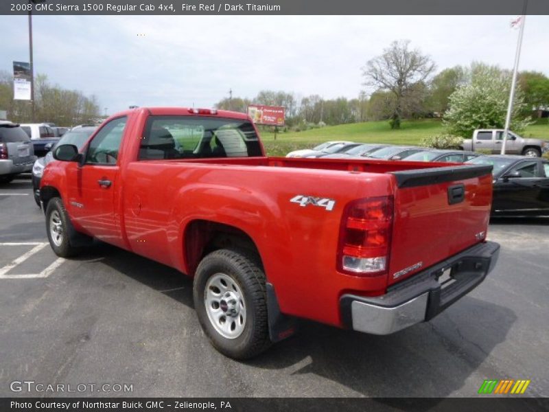 Fire Red / Dark Titanium 2008 GMC Sierra 1500 Regular Cab 4x4