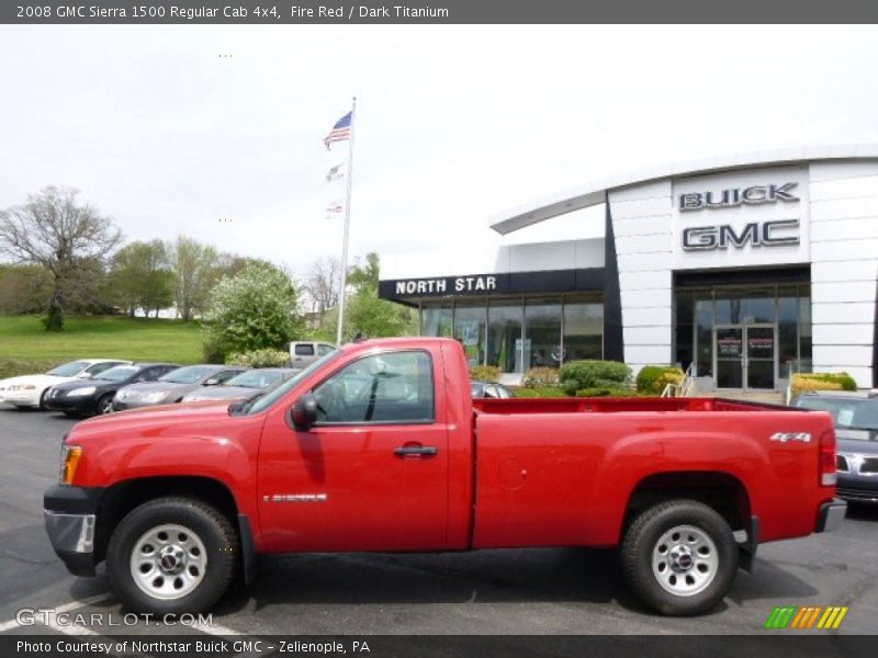 Fire Red / Dark Titanium 2008 GMC Sierra 1500 Regular Cab 4x4