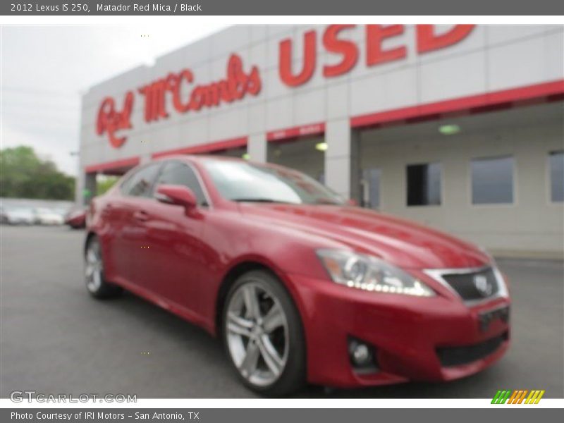 Matador Red Mica / Black 2012 Lexus IS 250