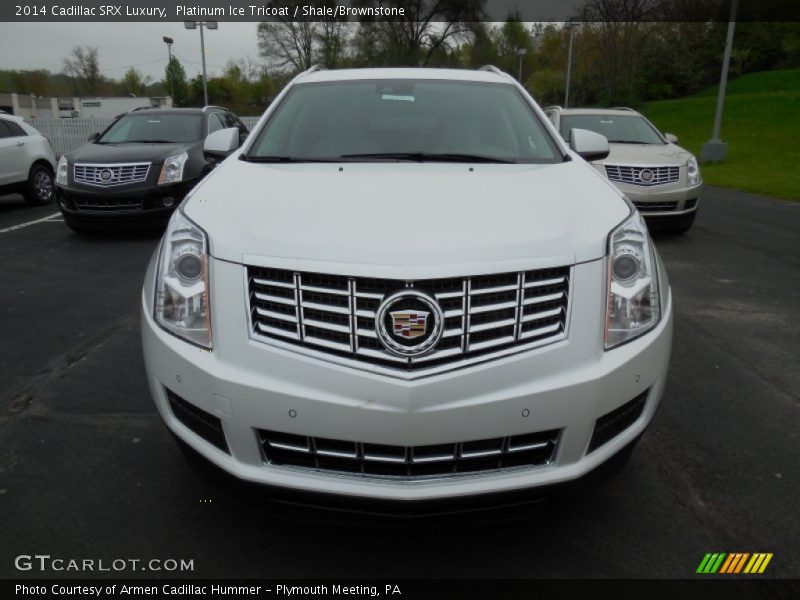 Platinum Ice Tricoat / Shale/Brownstone 2014 Cadillac SRX Luxury