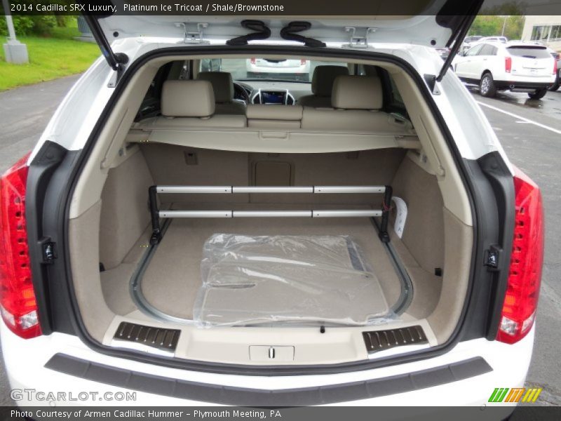 Platinum Ice Tricoat / Shale/Brownstone 2014 Cadillac SRX Luxury