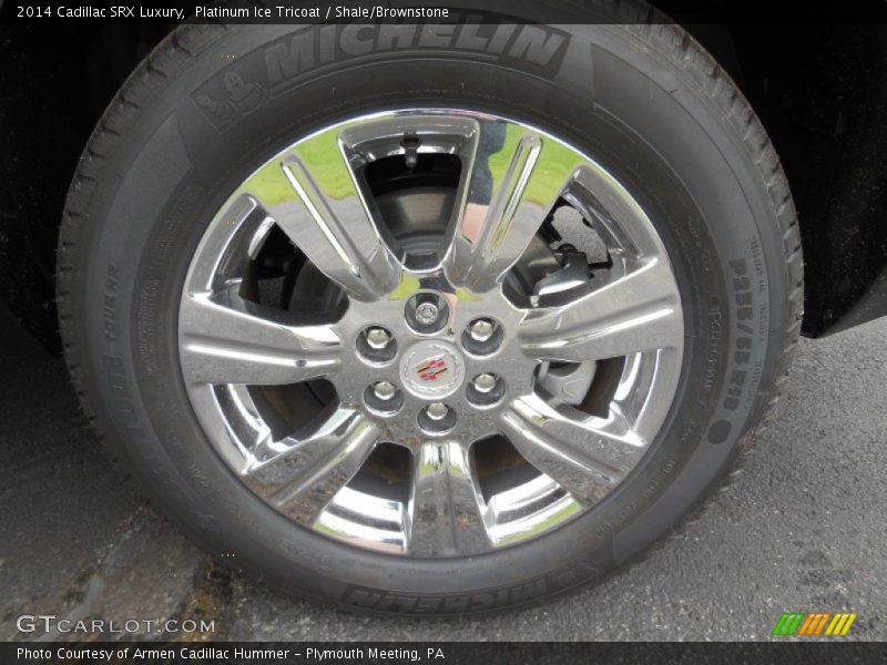 Platinum Ice Tricoat / Shale/Brownstone 2014 Cadillac SRX Luxury