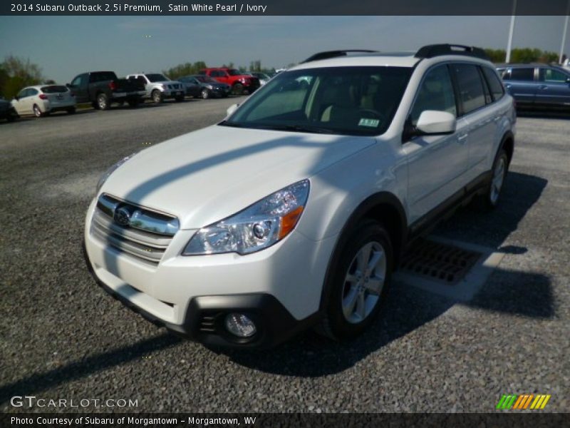 Satin White Pearl / Ivory 2014 Subaru Outback 2.5i Premium