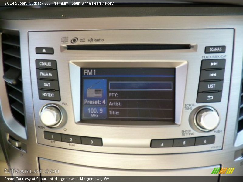 Satin White Pearl / Ivory 2014 Subaru Outback 2.5i Premium