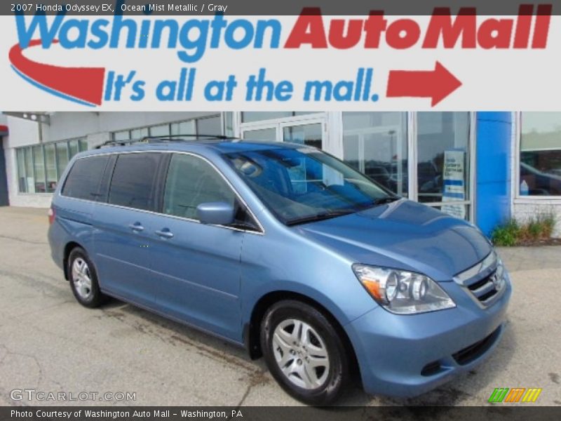 Ocean Mist Metallic / Gray 2007 Honda Odyssey EX