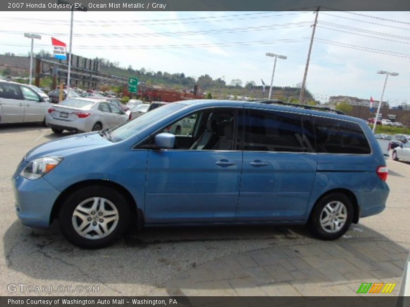 Ocean Mist Metallic / Gray 2007 Honda Odyssey EX