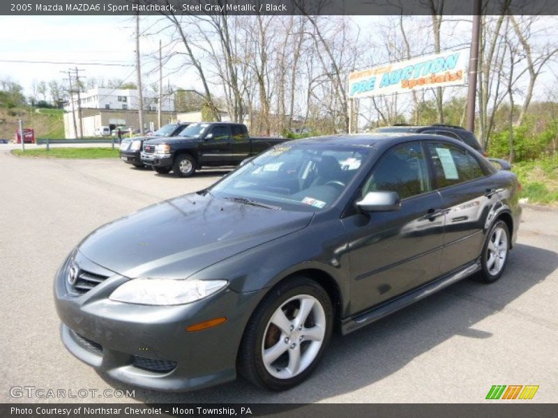 Steel Gray Metallic / Black 2005 Mazda MAZDA6 i Sport Hatchback