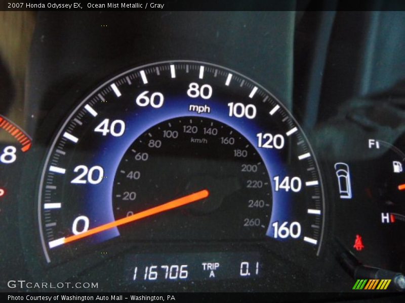 Ocean Mist Metallic / Gray 2007 Honda Odyssey EX