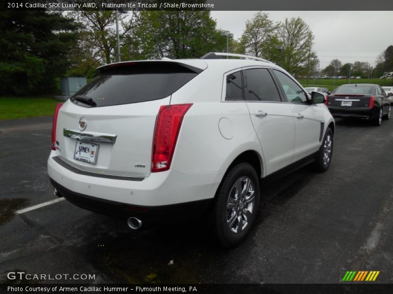 Platinum Ice Tricoat / Shale/Brownstone 2014 Cadillac SRX Luxury AWD