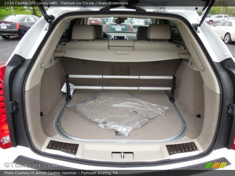Platinum Ice Tricoat / Shale/Brownstone 2014 Cadillac SRX Luxury AWD