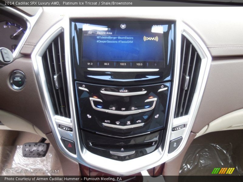 Platinum Ice Tricoat / Shale/Brownstone 2014 Cadillac SRX Luxury AWD