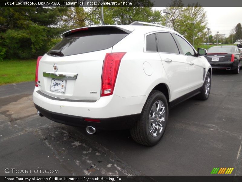 Platinum Ice Tricoat / Shale/Brownstone 2014 Cadillac SRX Luxury AWD