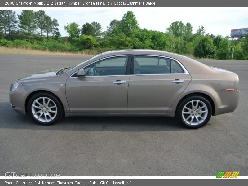 Amber Bronze Metallic / Cocoa/Cashmere Beige 2008 Chevrolet Malibu LTZ Sedan