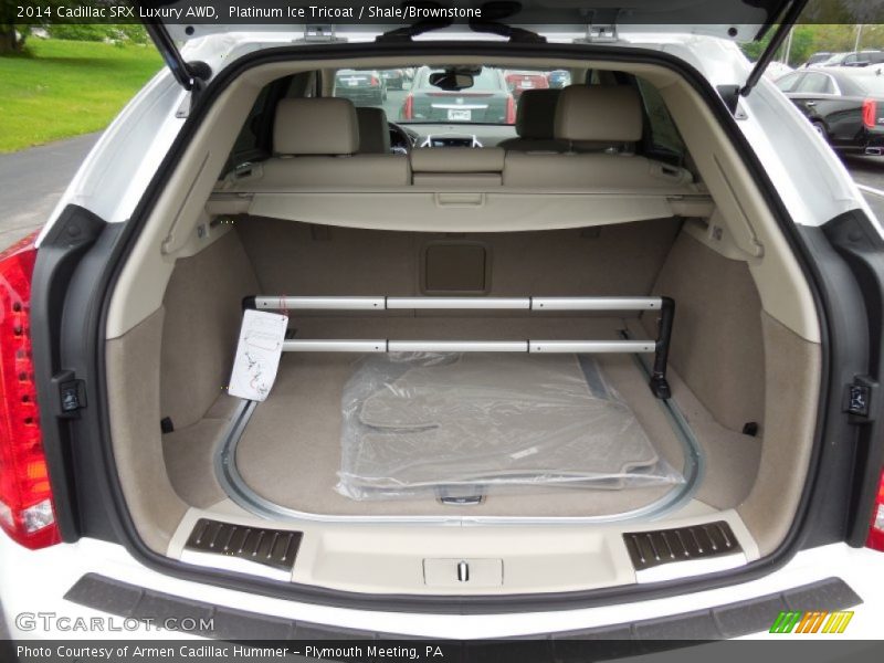 Platinum Ice Tricoat / Shale/Brownstone 2014 Cadillac SRX Luxury AWD
