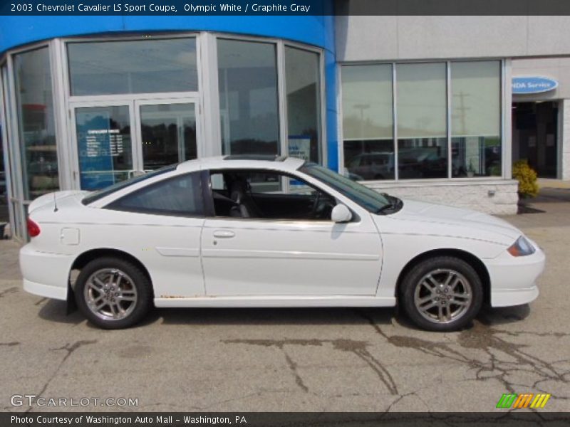 Olympic White / Graphite Gray 2003 Chevrolet Cavalier LS Sport Coupe
