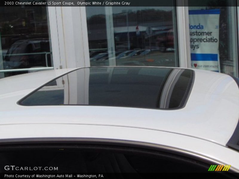 Olympic White / Graphite Gray 2003 Chevrolet Cavalier LS Sport Coupe