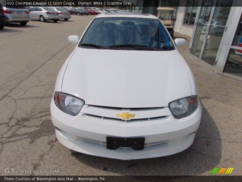Olympic White / Graphite Gray 2003 Chevrolet Cavalier LS Sport Coupe
