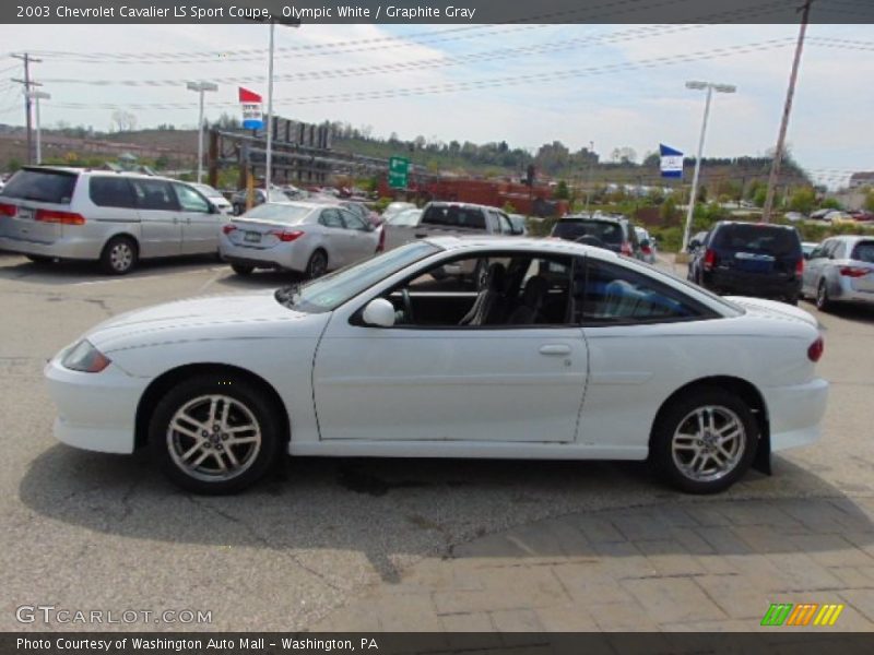 Olympic White / Graphite Gray 2003 Chevrolet Cavalier LS Sport Coupe