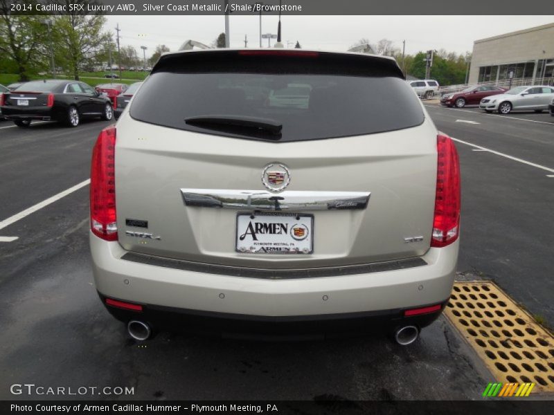 Silver Coast Metallic / Shale/Brownstone 2014 Cadillac SRX Luxury AWD
