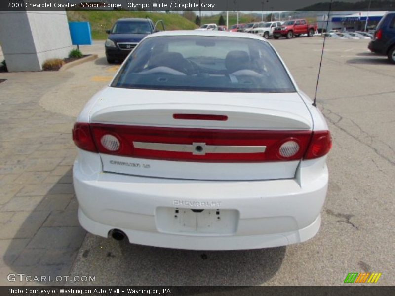 Olympic White / Graphite Gray 2003 Chevrolet Cavalier LS Sport Coupe