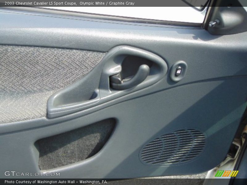 Olympic White / Graphite Gray 2003 Chevrolet Cavalier LS Sport Coupe