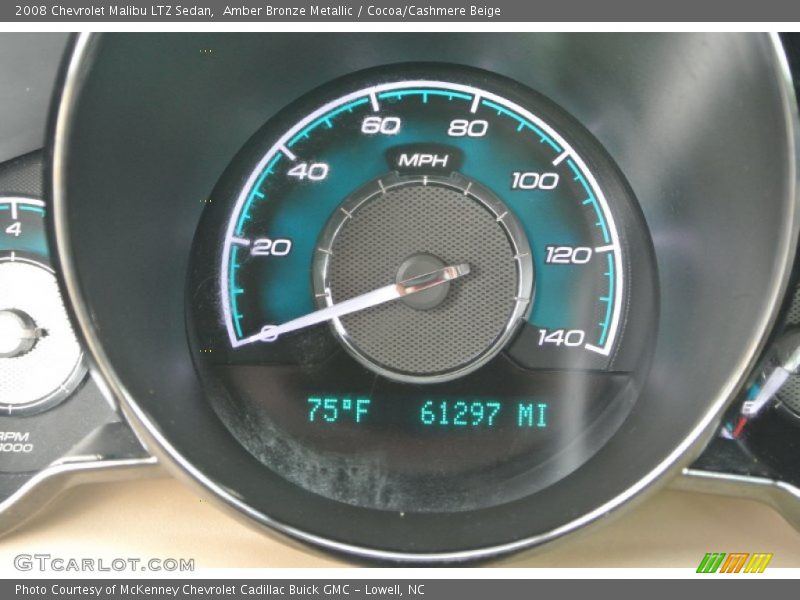 Amber Bronze Metallic / Cocoa/Cashmere Beige 2008 Chevrolet Malibu LTZ Sedan