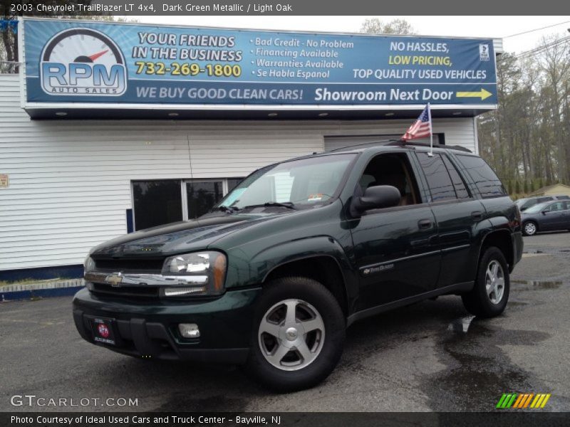 Dark Green Metallic / Light Oak 2003 Chevrolet TrailBlazer LT 4x4