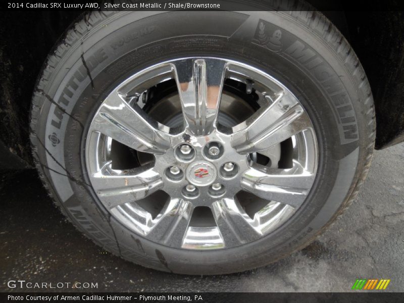Silver Coast Metallic / Shale/Brownstone 2014 Cadillac SRX Luxury AWD